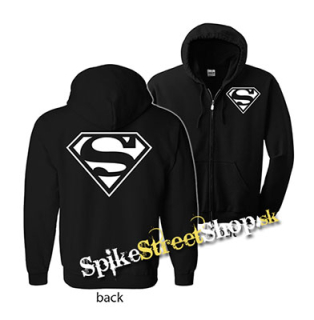 SUPERMAN - čierna detská mikina na zips