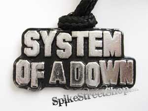 SYSTEM OF A DOWN - Logo - kovový strieborný prívesok