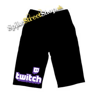 Detské kraťasy TWITCH - Purple Logo Sign - Ľahké sieťované šortky