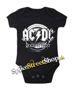 AC/DC - Rock Or Bust White - čierne detské body