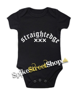 STRAIGHT EDGE - Logo - čierne detské body