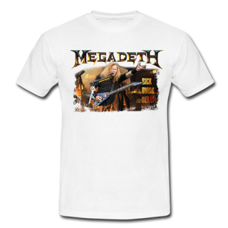 MEGADETH - The Sick, The Dying...and Mustaine Portrait - biele pánske tričko
