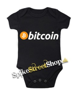 BITCOIN - Logo - čierne detské body