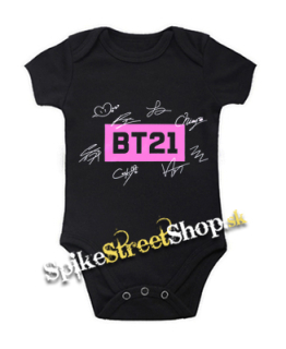 BT21 - Logo Signature - čierne detské body