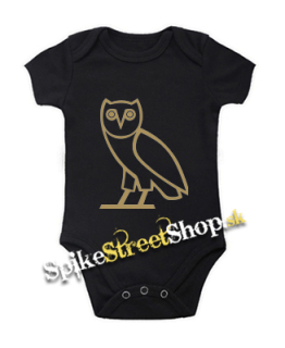 DRAKE - Owl Symbol - čierne detské body