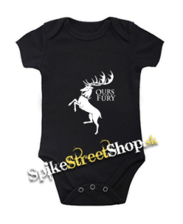 GAME OF THRONES - OURS IS THE FURY - House Baratheon - čierne detské body