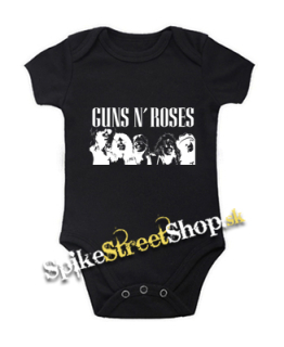 GUNS N ROSES - Logo & Band - čierne detské body