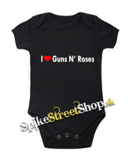 I LOVE GUNS N ROSES - čierne detské body