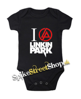 I LOVE LINKIN PARK - Crest Motive - čierne detské body