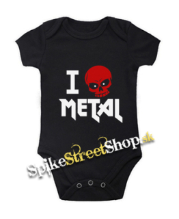 I LOVE METAL - čierne detské body