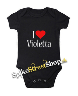 I LOVE VIOLETTA - čierne detské body