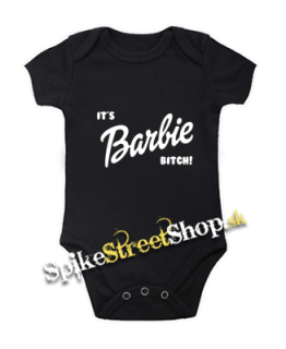 ITS BARBIE BITCH - Logo - čierne detské body