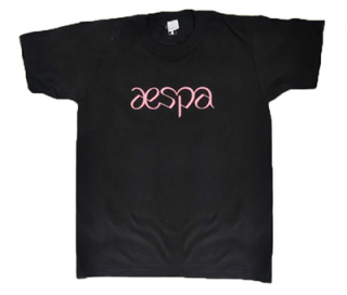 AESPA - Logo Pink - čierne detské tričko