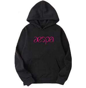 AESPA - Logo Pink - čierna pánska mikina