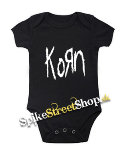 KORN - Original Logo - čierne detské body