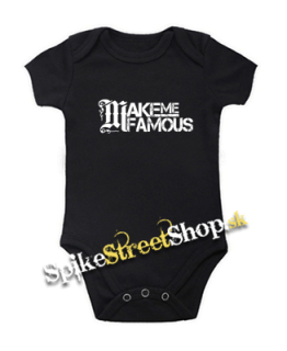 MAKE ME FAMOUS - Logo - čierne detské body