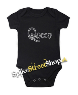 QUEEN - Logo Simple - čierne detské body