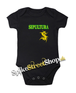 SEPULTURA - Brasil Flag Logo - čierne detské body