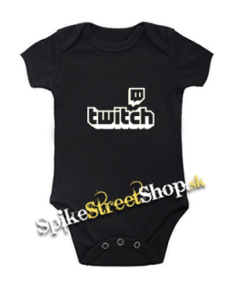 TWITCH - White Logo Sign - čierne detské body