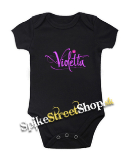 VIOLETTA - Logo - čierne detské body