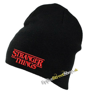 Čierna zimná čiapka STRANGER THINGS - Red Logo