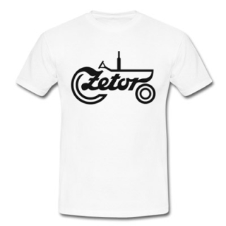 ZETOR - Logo Traktor - biele pánske tričko