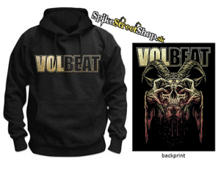 VOLBEAT - Bleeding Crown Skull - čierna pánska mikina KLOKANKA