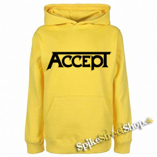 ACCEPT - Logo - žltá pánska mikina
