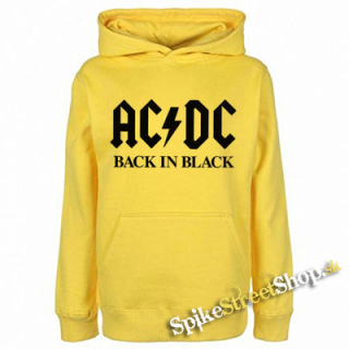 AC/DC - Back In Black - žltá pánska mikina