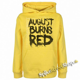 AUGUST BURNS RED - Big Logo - žltá pánska mikina