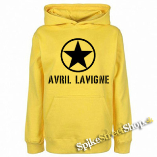 AVRIL LAVIGNE - Logo Punkrock Star - žltá pánska mikina