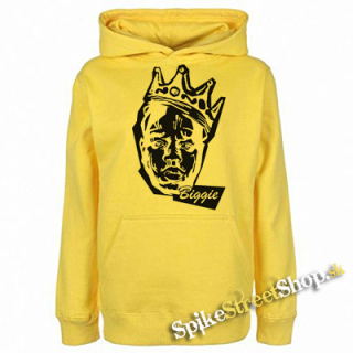 BIGGIE SMALLS - Portrait - žltá pánska mikina