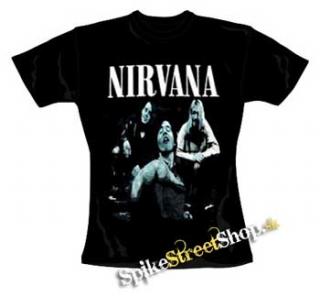 NIRVANA - Band - White Logo - dámske tričko