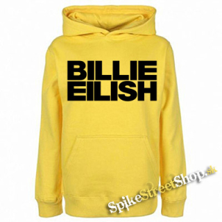 BILLIE EILISH - Logo Bold - žltá pánska mikina