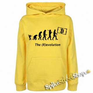 BITCOIN - Evolution - žltá pánska mikina