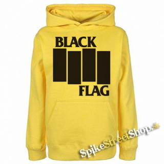 BLACK FLAG - Logo Crest - žltá pánska mikina