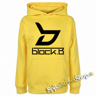 BLOCK B - Logo - žltá pánska mikina