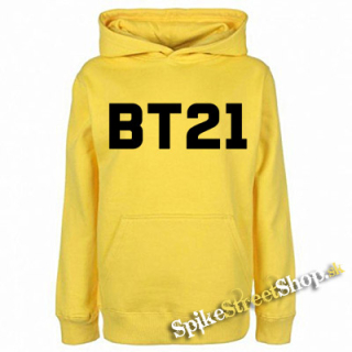 BT21 - Logo - žltá pánska mikina