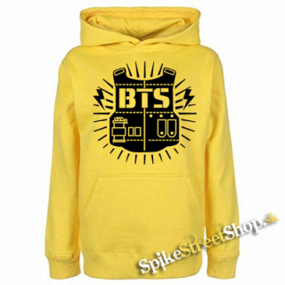 BTS - BANGTAN BOYS - Logo Design - žltá pánska mikina