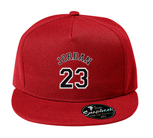 JORDAN 23 - červená šiltovka model "Snapback"