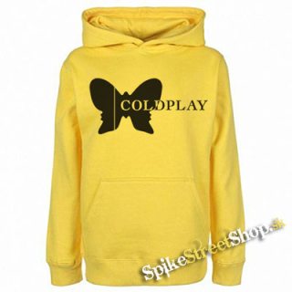 COLDPLAY - Butterfly Logo - žltá pánska mikina