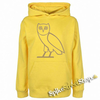 DRAKE - Owl Symbol - žltá pánska mikina