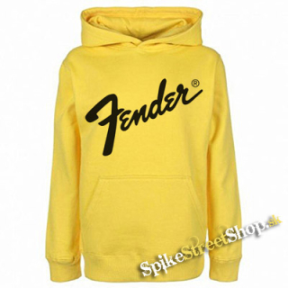 FENDER - Logo - žltá pánska mikina