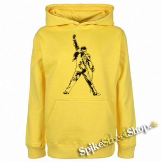 FREDDIE MERCURY - Portrait - žltá pánska mikina