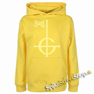 GHOST - Gold Logo - žltá pánska mikina