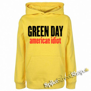 GREEN DAY - American Idiot Slogan - žltá pánska mikina
