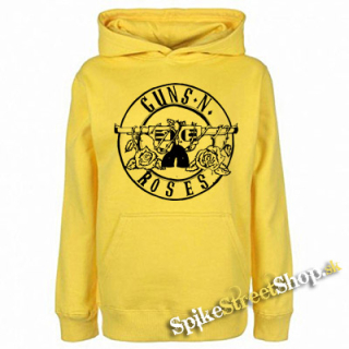 GUNS N ROSES - Circle Logo - žltá pánska mikina