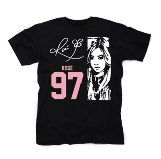 BLACKPINK - Rosé 97 Signature Portrait - čierne detské tričko