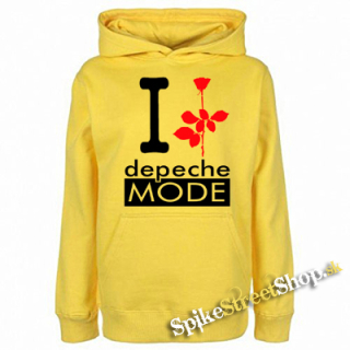 I LOVE DEPECHE MODE - žltá pánska mikina