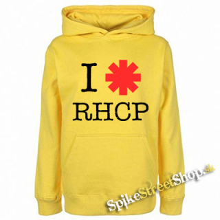 I LOVE RED HOT CHILI PEPPERS - žltá pánska mikina